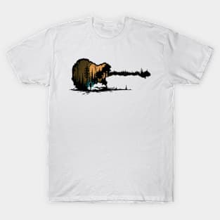 Vintage Retro Guitar Gifts Guitarist Musician Concert Guitar T-Shirt